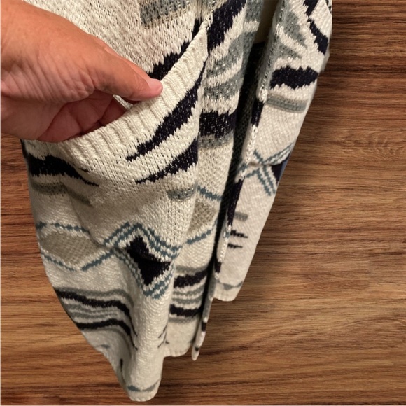 Coldwater Creek Taos Trails Southwestern Oatmeal Duster Knit Cardigan 1X VGUC - Picture 10 of 16